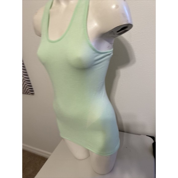 Sweaty Betty Shirt Mint Green Yoga Racerback Ribbed Mesh Tank Top XS - Picture 4 of 11